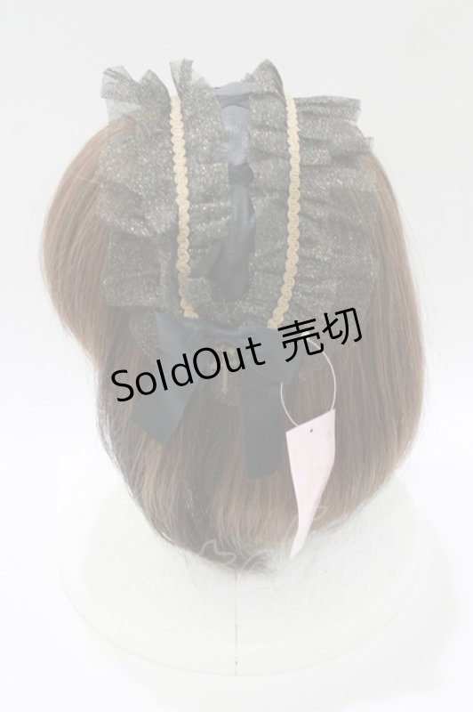 画像2: metamorphose / 合皮クロスカチューシャ  ブラック H-26-01-16-077-ME-AC-NS-ZH (2)