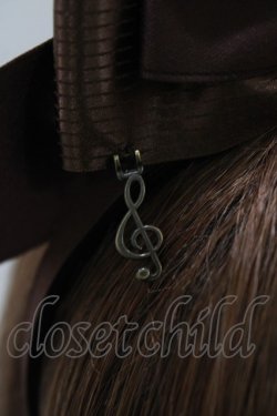 画像2: Innocent World / ト音記号とIWチャームのリボンカチューシャ  ショコラ H-26-01-16-078-IW-AC-NS-ZH