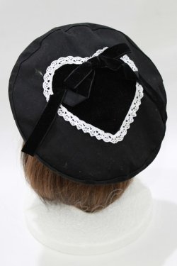 画像2: Eri Aino's collaboration / シャーロットの水曜日ベレー帽  ブラック H-26-01-16-083-PU-AC-NS-ZH