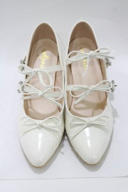 画像1: evelyn / 3連リボンミュール L オフ H-26-01-16-088-LO-SH-NS-ZH