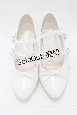 画像1: evelyn / 3連リボンミュール L オフ H-26-01-16-088-LO-SH-NS-ZH