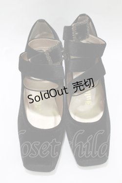 画像1: Juliette et Justine / ポアント　ストラップシューズ L ブラック H-26-01-16-089-CL-SH-NS-ZH