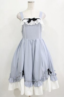 画像1: Chalmiere / 不思議の国のジャンパースカート M サックス H-26-01-16-007-PU-OP-NS-ZH