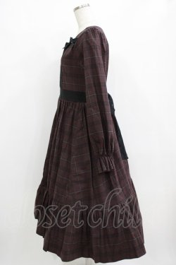 画像2: marcHenTica / チェックワンピース Free ボルドー H-26-01-16-014-LO-OP-NS-ZH