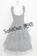 FLC / チュールワンピース M グレー H-26-01-16-016-LO-OP-NS-ZH