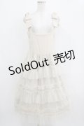 FLC / チュールワンピース M アイボリー H-26-01-16-017-LO-OP-NS-ZH
