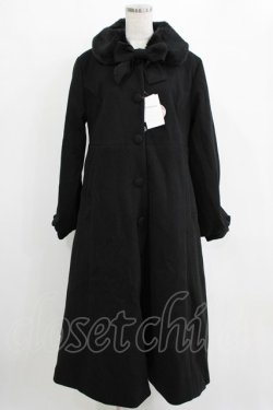 画像1: m petit by misako / AM*リボンコート LL ブラック H-26-01-16-022-LO-CO-NS-ZH