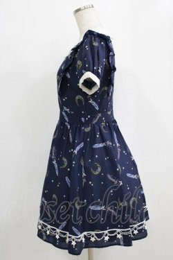 画像2: Ank Rouge / MoonFeatherプリントワンピース M ネイビー H-26-01-16-024-CA-OP-NS-ZH
