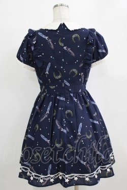 画像3: Ank Rouge / MoonFeatherプリントワンピース M ネイビー H-26-01-16-024-CA-OP-NS-ZH