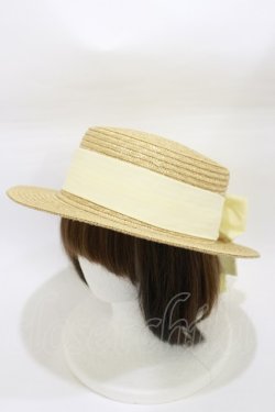 画像1: Amavel / フリルリボンカンカン帽  オフ H-26-01-17-001-CA-AC-NS-ZH