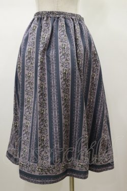 画像2: axes femme / オーナメント縦柄スカート M パープル H-26-01-17-046-AX-BL-NS-ZH