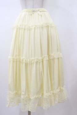 画像1: m petit by misako / サテンキリカエペチスカート L アイボリー H-26-01-17-052-LO-SK-NS-ZH