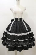 metamorphose / 【プラスサイズ】Dress up はしごレースハイウエストスカート プラスサイズ ブラック H-26-01-17-053-ME-SK-NS-ZH