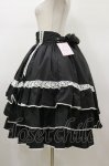 画像3: metamorphose / 【プラスサイズ】Dress up はしごレースハイウエストスカート プラスサイズ ブラック H-26-01-17-053-ME-SK-NS-ZH (3)