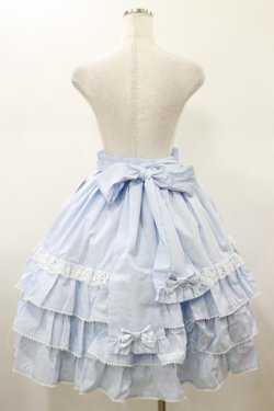 画像2: metamorphose / Dress up はしごレースハイウエストスカート サイズ1 サックス H-26-01-17-054-ME-SK-NS-ZH