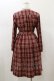画像2: Fi.n.t / クレリックボウタイチェックワンピース Free Bordeaux H-26-01-17-061-CA-OP-NS-ZH (2)