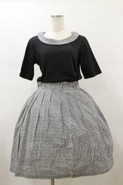 画像1: F i.n.t / ギンガムチェックドッキングワンピース Free ブラック H-26-01-17-064-CA-OP-NS-ZH
