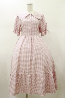 画像1: m petit by misako / AM*ギンガムCHKワンピース M ピンク H-26-01-17-065-LO-OP-NS-ZH
