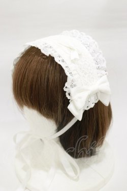画像1: BABY,THE STARS SHINE BRIGHT / ハートレースのヘッドドレス  オフ白 H-26-01-17-009-BA-AC-NS-ZH