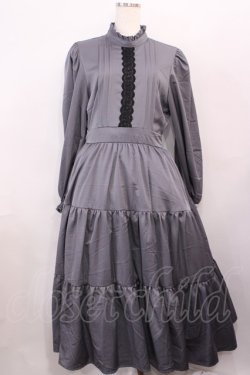 画像1: m petit by misako / AM*レースティアードワンピース M グレー H-26-01-17-1007-LO-OP-NS-ZH