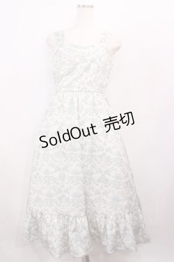 画像1: m petit by misako / MSKトワルドジュイジャンパースカート M オフ/ブルー H-26-01-17-1002-LO-SK-NS-ZH