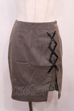 画像1: EATME / レースアップスカート S ブラウン H-26-01-17-1015-LO-SK-NS-ZH