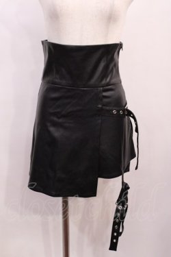 画像1: Melt the lady / レッグベルトレザーパンツ S ブラック H-26-01-17-1016-PU-PA-NS-ZH