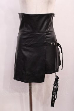 画像1: Melt the lady / レッグベルトレザーパンツ M ブラック H-26-01-17-1017-PU-PA-NS-ZH