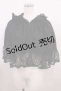 Ank Rouge / フード付きレースケープ M ブラック H-26-01-17-1025-CA-TO-NS-ZH