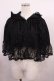 画像1: Ank Rouge / フード付きレースケープ M ブラック H-26-01-17-1025-CA-TO-NS-ZH (1)