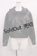 Ank Rouge / BACKスピンドル合皮ブルゾン M ブラック H-26-01-17-1027-CA-CO-NS-ZH