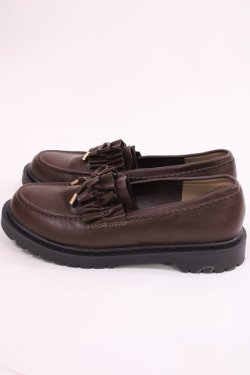 画像2: m petit by misako / AMリボンフリルローファー L ブラウン H-26-01-17-1043-LO-SH-NS-ZH