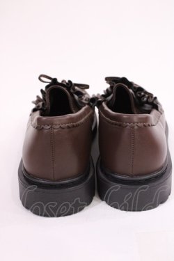 画像3: m petit by misako / AMリボンフリルローファー L ブラウン H-26-01-17-1043-LO-SH-NS-ZH