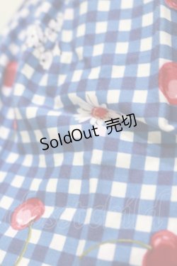 画像5: metamorphose / ギンガムチェリーシャーリングジャンパースカート Free ブルー H-26-01-17-082-ME-OP-NS-ZH