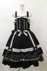 metamorphose / 【プラスサイズ】メアリーはしごレースジャンパースカート プラスサイズ ブラック H-26-01-17-083-ME-OP-NS-ZH