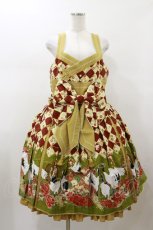 画像1: metamorphose / 【プラスプラスサイズ】百花繚乱〜まほろばの舞〜タックジャンパースカート プラスプラスサイズ 深緋 H-26-01-17-084-ME-OP-NS-ZH (1)