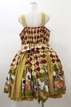 画像2: metamorphose / 【プラスプラスサイズ】百花繚乱〜まほろばの舞〜タックジャンパースカート プラスプラスサイズ 深緋 H-26-01-17-084-ME-OP-NS-ZH