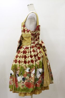 画像3: metamorphose / 【プラスプラスサイズ】百花繚乱〜まほろばの舞〜タックジャンパースカート プラスプラスサイズ 深緋 H-26-01-17-084-ME-OP-NS-ZH