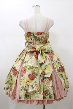 画像2: metamorphose / 花と扇の和柄タックジャンパースカート サイズ1 アイボリー/ピンク H-26-01-17-085-ME-OP-NS-ZH