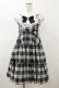 画像1: Lovely Tency / 眞白ありすコラボ/チェックジャンパースカート キッズサイズ150cm ブラック H-26-01-17-090-LO-OP-NS-ZH (1)