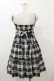 画像2: Lovely Tency / 眞白ありすコラボ/チェックジャンパースカート キッズサイズ150cm ブラック H-26-01-17-090-LO-OP-NS-ZH (2)