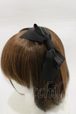 画像1: Innocent World / ラメラインリボンカチューシャ  ブラック H-26-01-17-012-IW-AC-NS-ZH