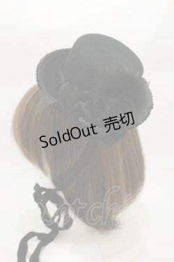 画像2: ALICE and the PIRATES / ポンポンミニハット  ブラック H-26-01-17-013-PA-AC-NS-ZH