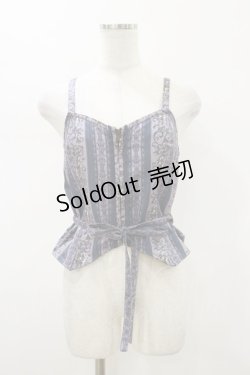 画像1: axes femme / オーナメント縦柄ビスチェ M パープル H-26-01-17-017-AX-TO-NS-ZH