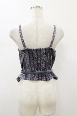 画像2: axes femme / オーナメント縦柄ビスチェ M パープル H-26-01-17-017-AX-TO-NS-ZH