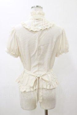 画像2: Innocent World / リボンパピヨン半袖ブラウス M 生成り H-26-01-17-033-IW-OP-NS-ZH