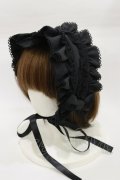 metamorphose / 両山レースブリム付きヘッドドレス  ブラック H-26-01-17-004-ME-AC-NS-ZH