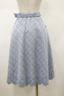 画像2: Fi.n.t / 裾スカラップチェックフレアースカート Free L/BLUE H-26-01-17-042-CA-SK-NS-ZH