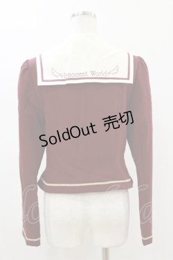 画像2: Innocent World / セーラー刺繍ジャケット L ボルドー H-26-01-18-039-IW-JA-NS-ZH