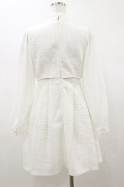 画像2: Ank Rouge / リボンタイツイードSET/UPワンピース M オフホワイト H-26-01-18-053-CA-OP-NS-ZH